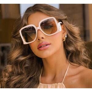 SALE! NEW Gucci GG1326S Ivory Oversized Square Sunglasses